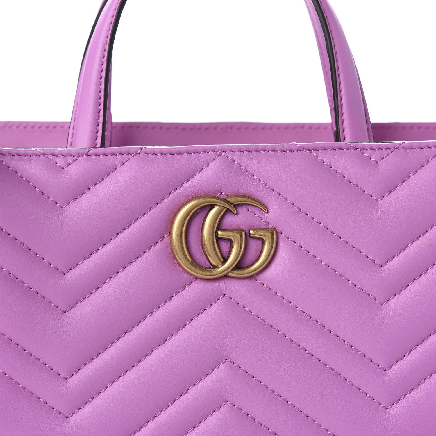 Gucci Calfskin Matelasse Small GG Marmont Tote Candy Mousse 11 of 11