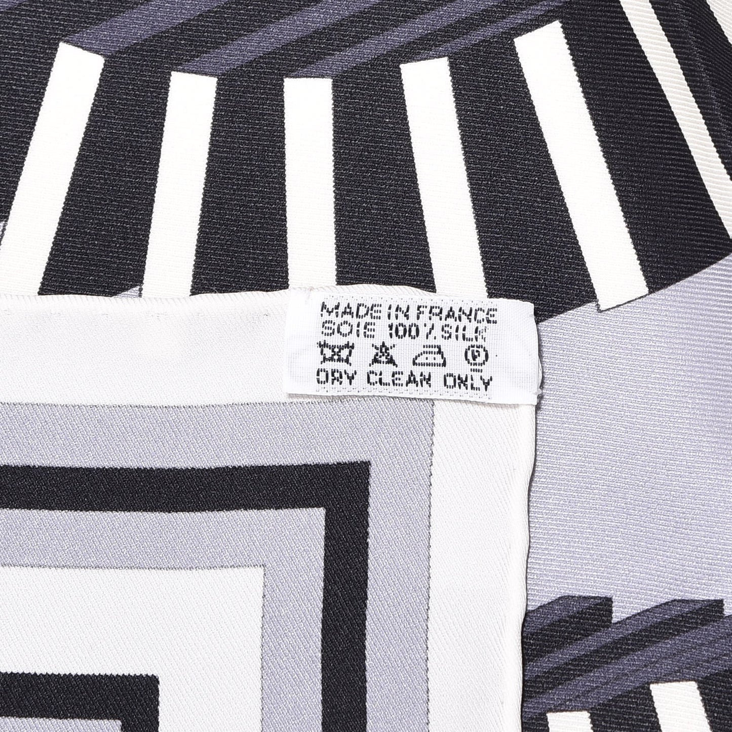 Silk Vin L'effet Domino Scarf 70 Blanc Gris Anthracite