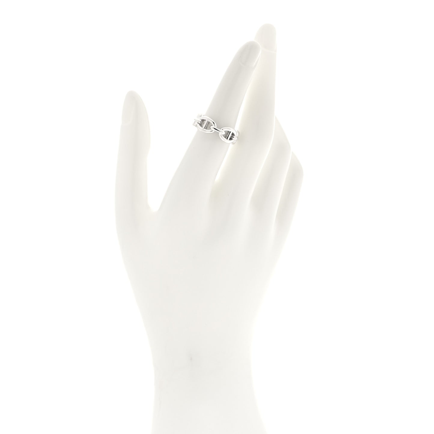 Sterling Silver PM Chaine d'Ancre Enchainee Band Ring 52 6