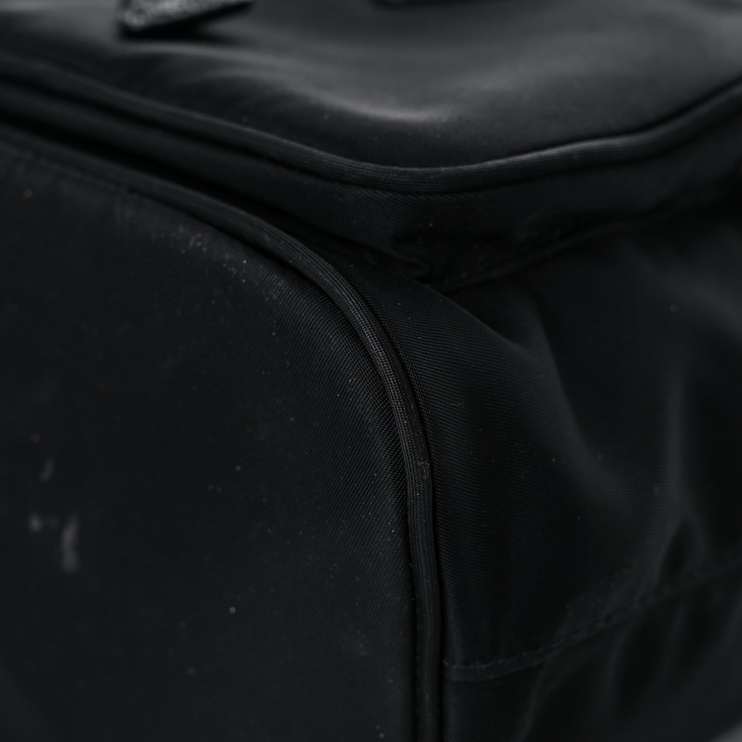 Saffiano Tessuto Nylon Mini Bucket Crossbody Bag Black