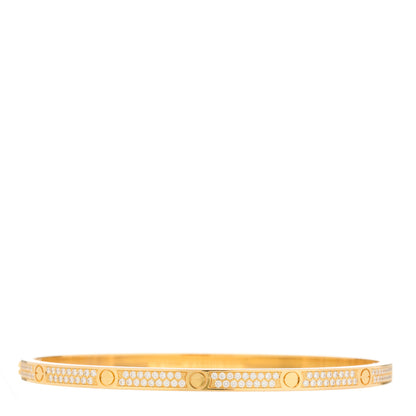 Cartier 18K Pink Gold Diamond Small LOVE Paved Bracelet 18 4 of 6