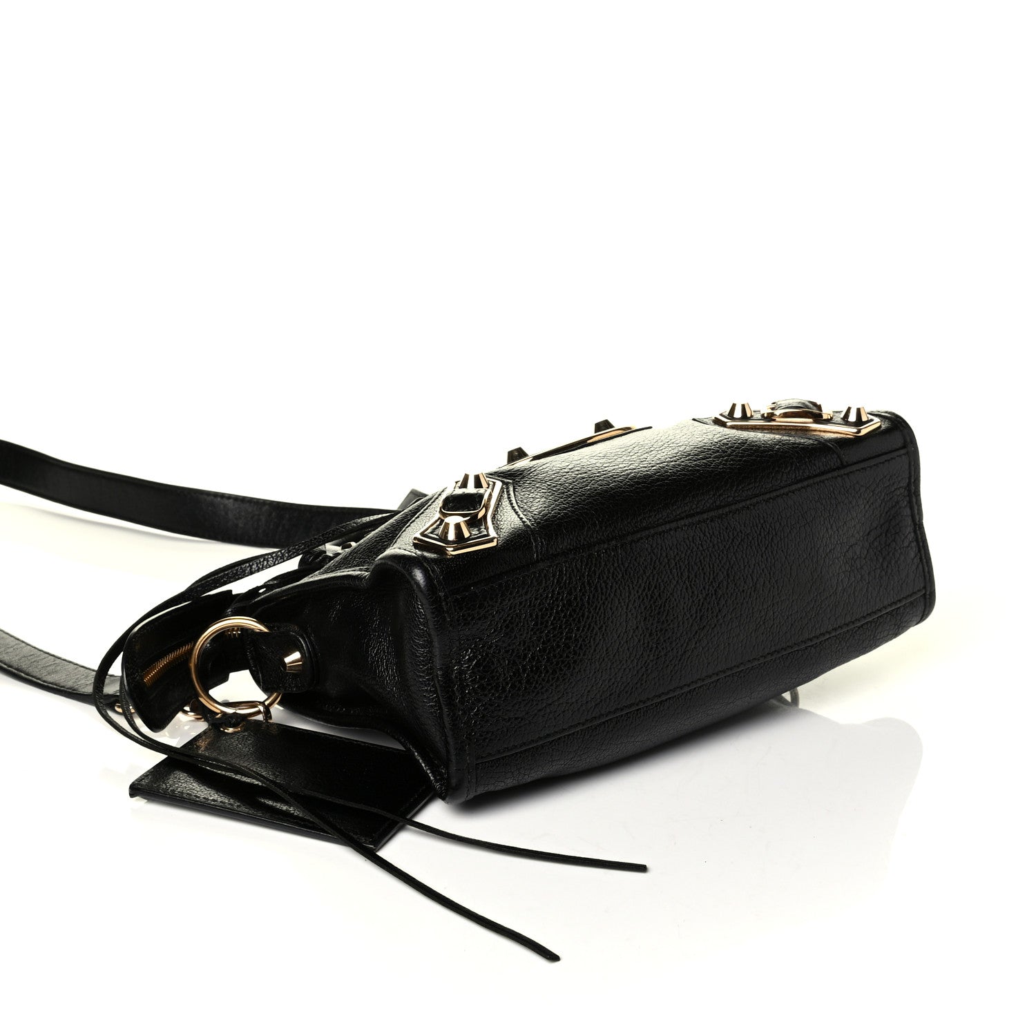 Balenciaga Chevre Gold Metallic Edge Hardware Mini City Black 3 of 8