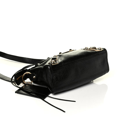Balenciaga Chevre Gold Metallic Edge Hardware Mini City Black 3 of 8