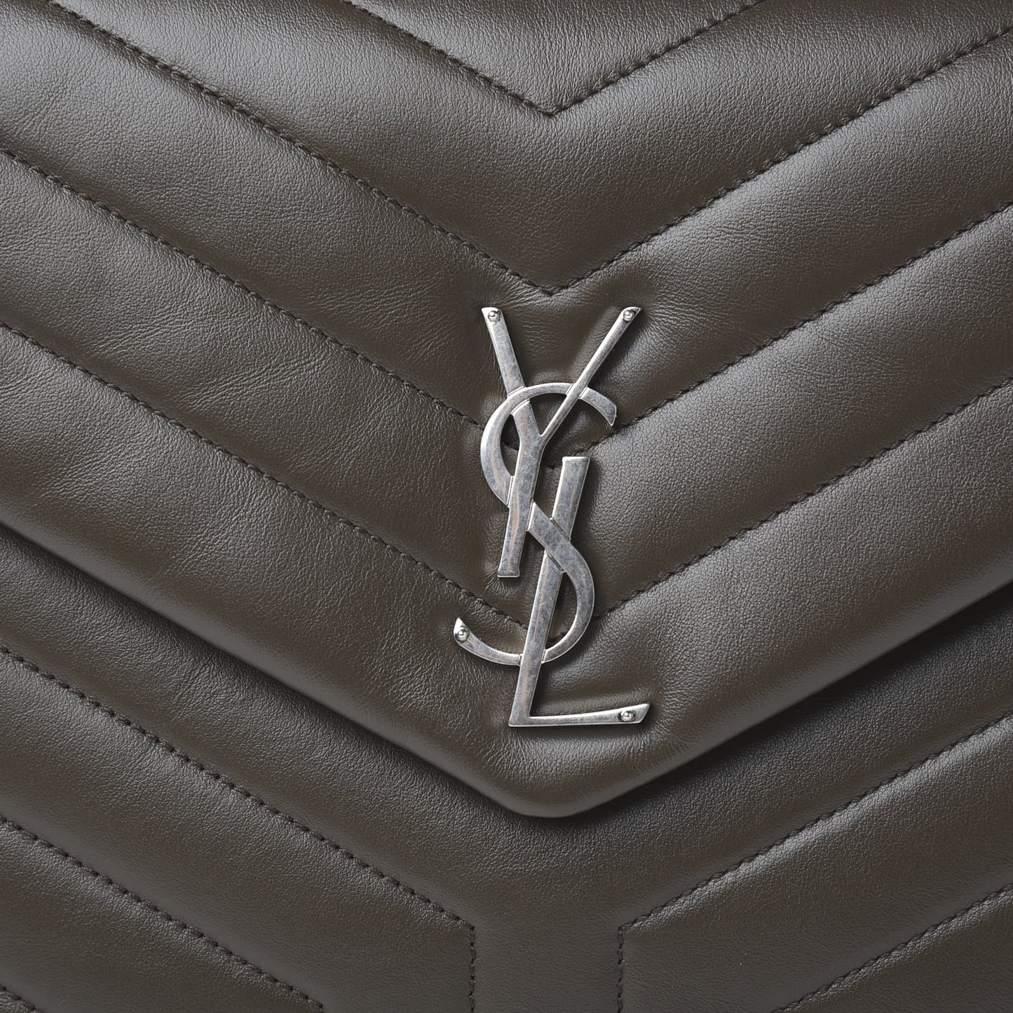 Calfskin Y Quilted Monogram Medium Loulou Chain Satchel Faggio