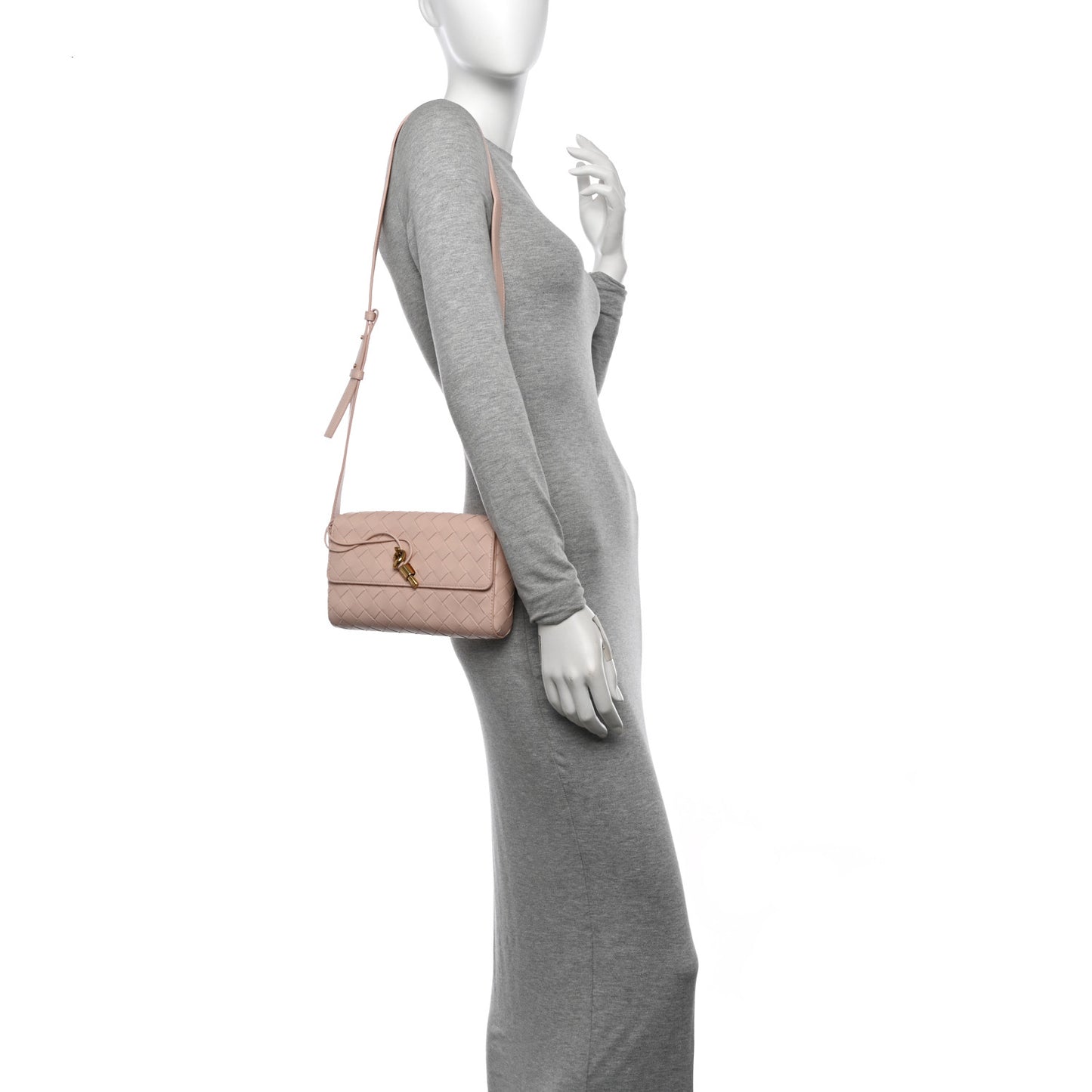 Nappa Intrecciato Mini Andiamo Crossbody Bag Lotus