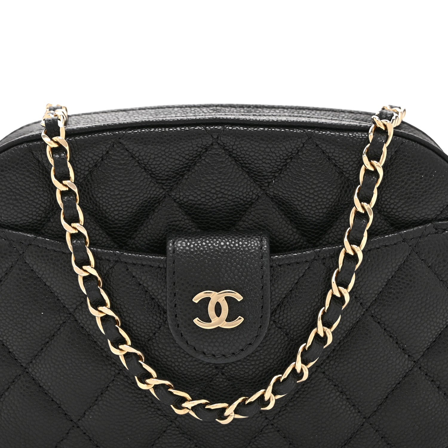 Chanel Caviar Quilted Chain Camera Bag Black 1971238 – FASHIONPHILE