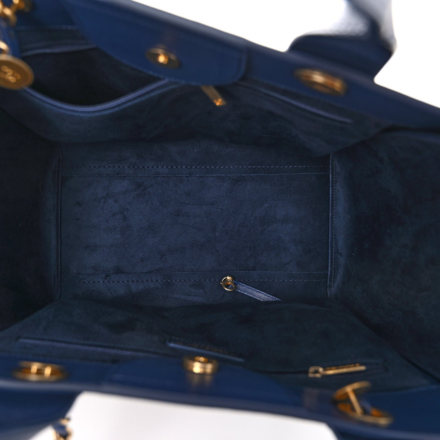 Chanel Caviar Small Studded Deauville Tote Navy 5 of 9