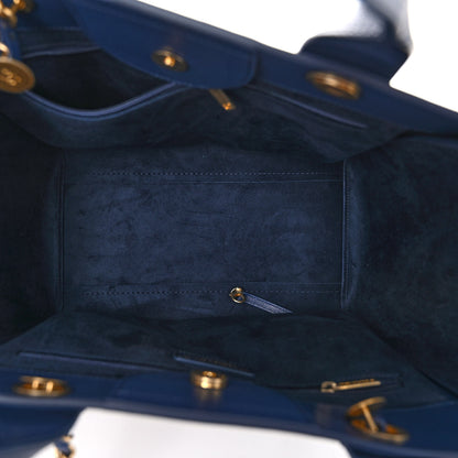 Chanel Caviar Small Studded Deauville Tote Navy 5 of 9