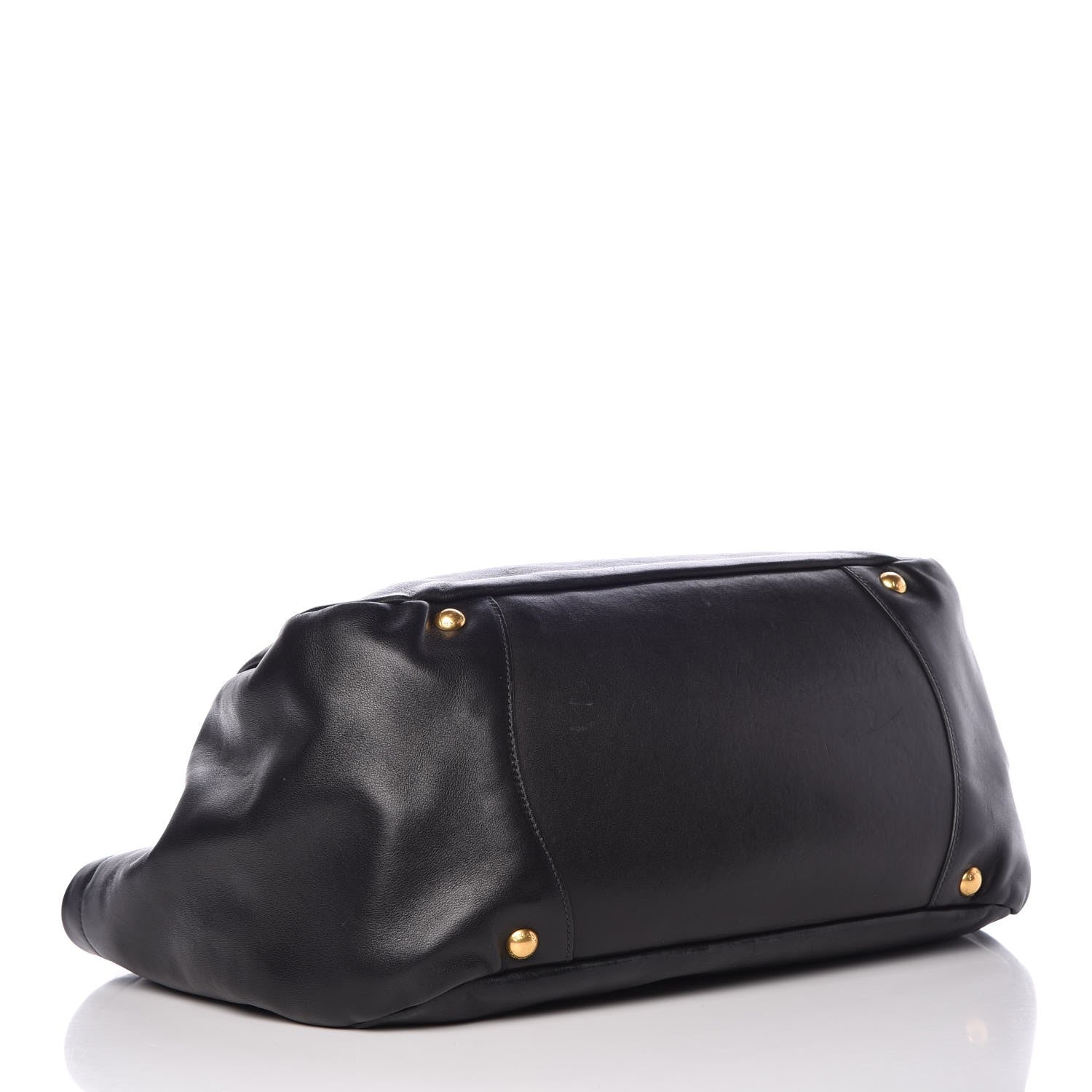 Prada Soft Calf Chain Tote Black 4 of 13