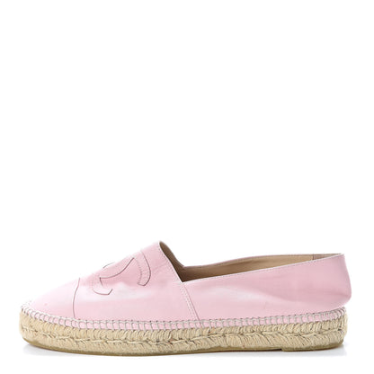 Chanel Lambskin CC Espadrilles 41 Light Pink 1 of 15
