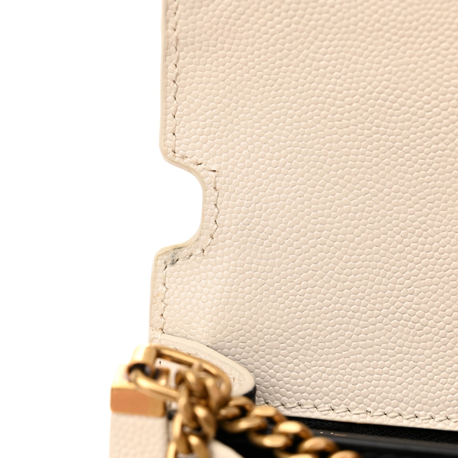 Saint Laurent Calfskin Monogram Cassandra Clasp Bag Porcellana 12 of 14