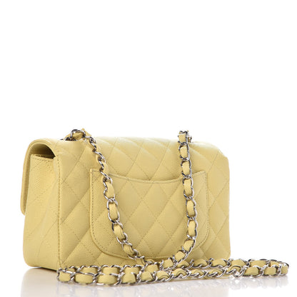 Chanel Caviar Quilted Mini Rectangular Flap Light Yellow 3 of 9