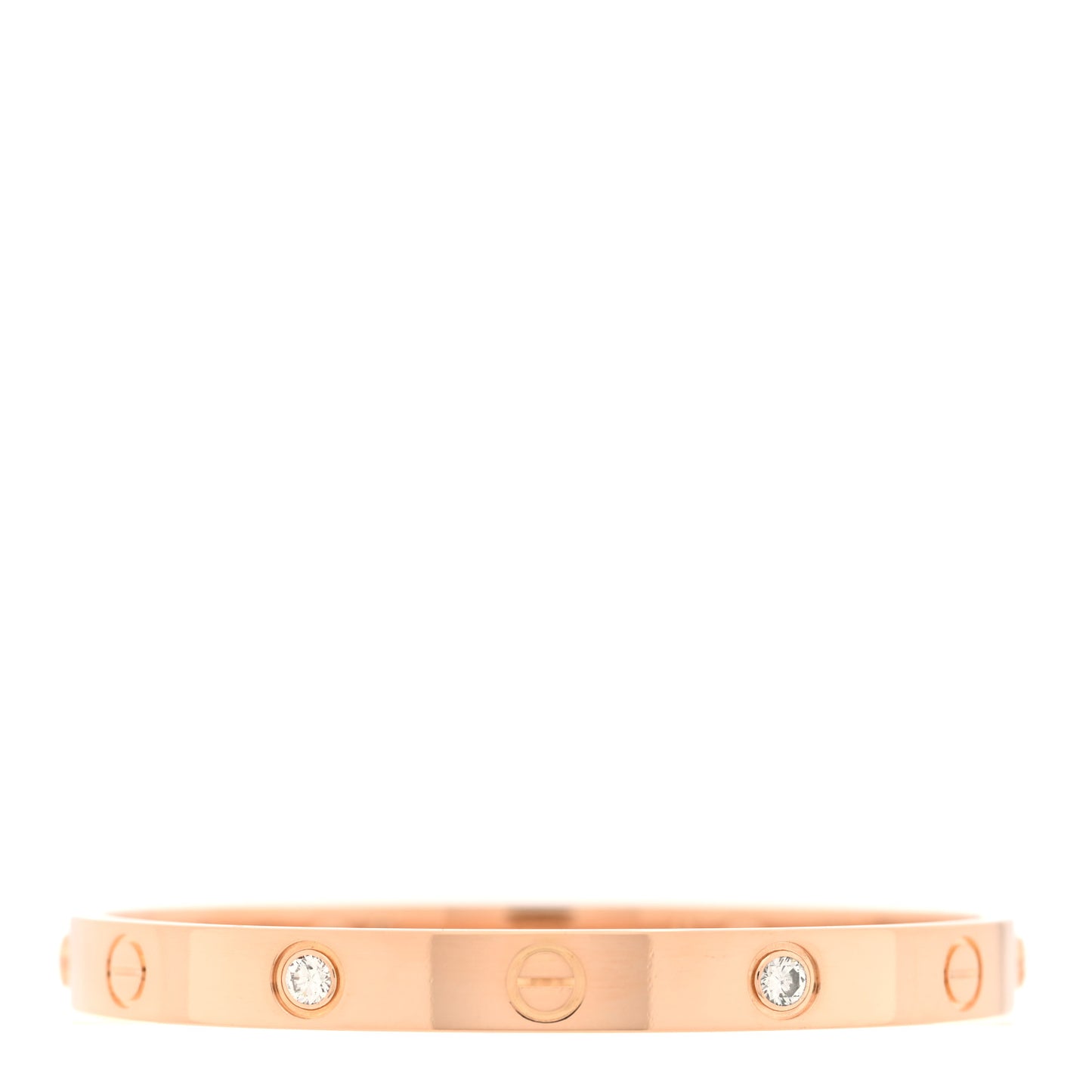 18K Pink Gold 4 Diamond LOVE Bracelet 16