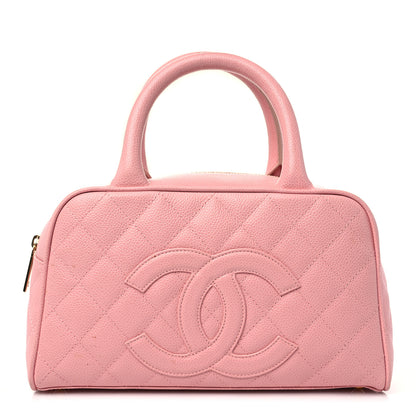 Chanel Caviar Quilted Small Bowler Pink 1 of 13