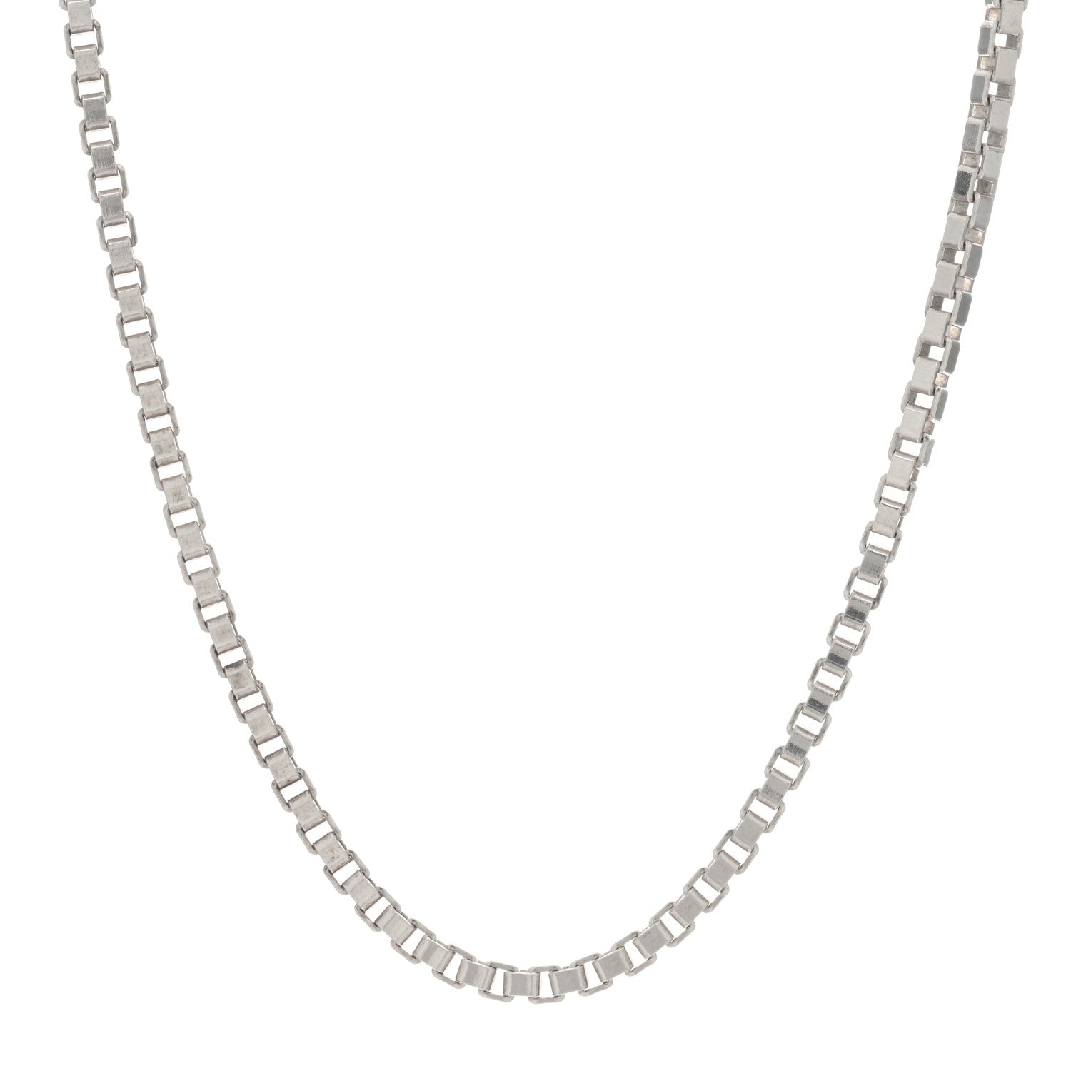 Tiffany Sterling Silver 4mm Venetian Link Necklace 1 of 3