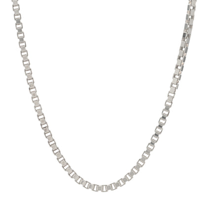 Tiffany Sterling Silver 4mm Venetian Link Necklace 1 of 3