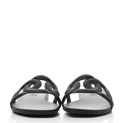 Hermes Rubber Aloha Sandals 39 Black 2 of 15