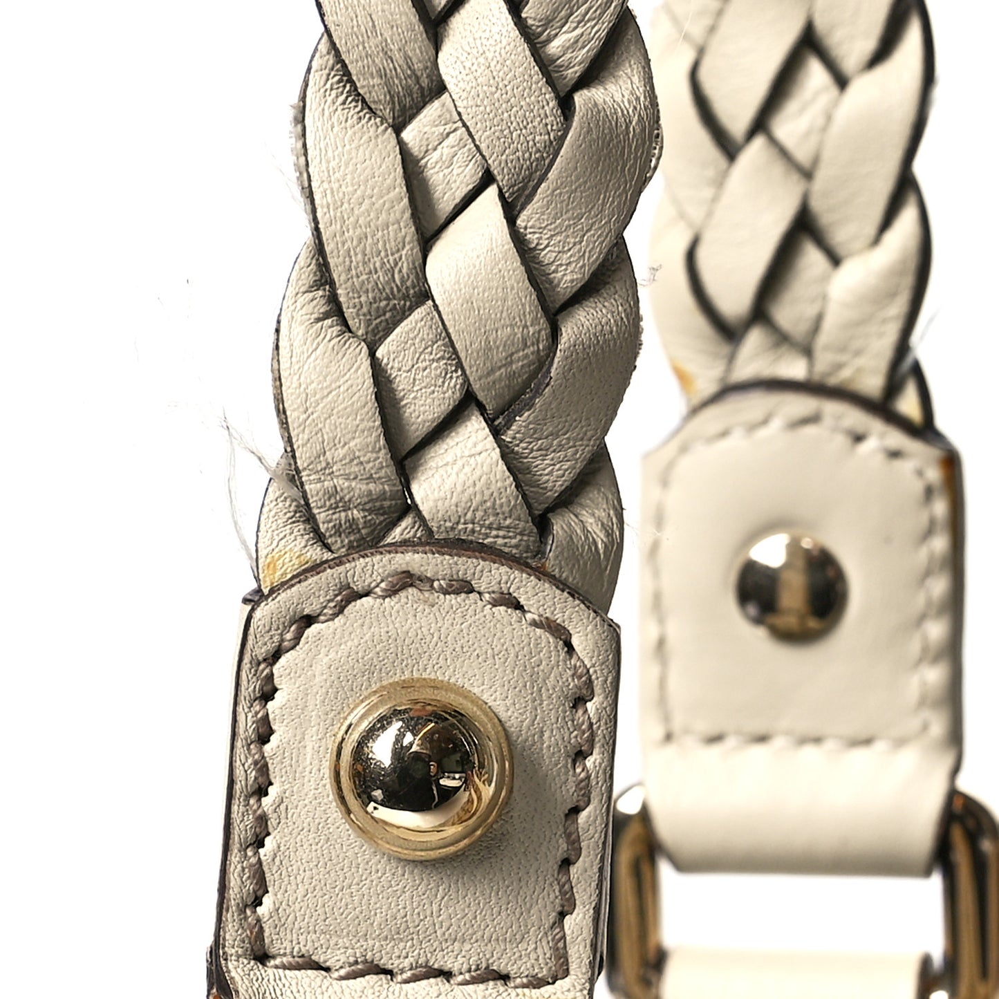 Monogram Peggy Braided Tote Off White