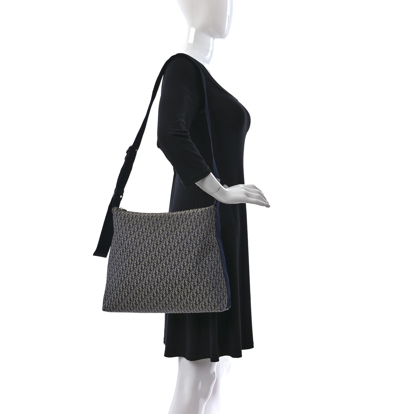 Canvas Diorissimo Large Messenger Bag Blue