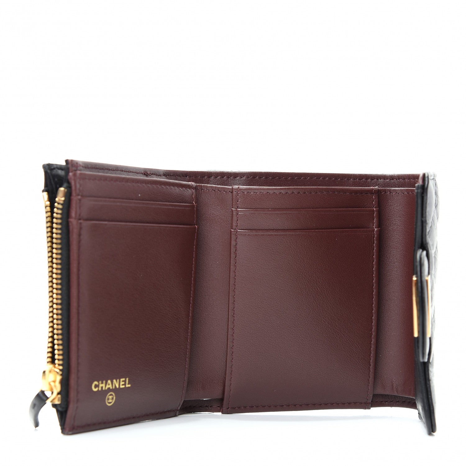 Chanel Aged Calfskin Quilted Reissue Compact Wallet Black 5 of 9