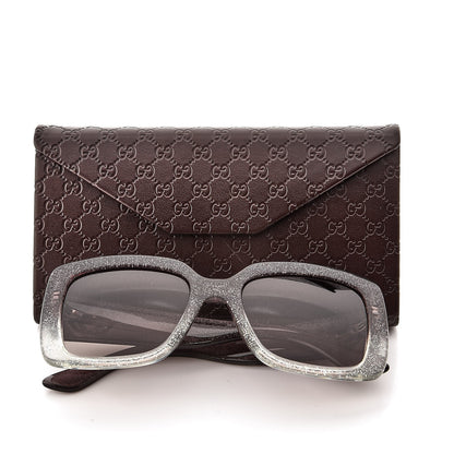 Gucci Glitter Square Optyl Sunglasses 3814/S Gray Silver 8 of 8