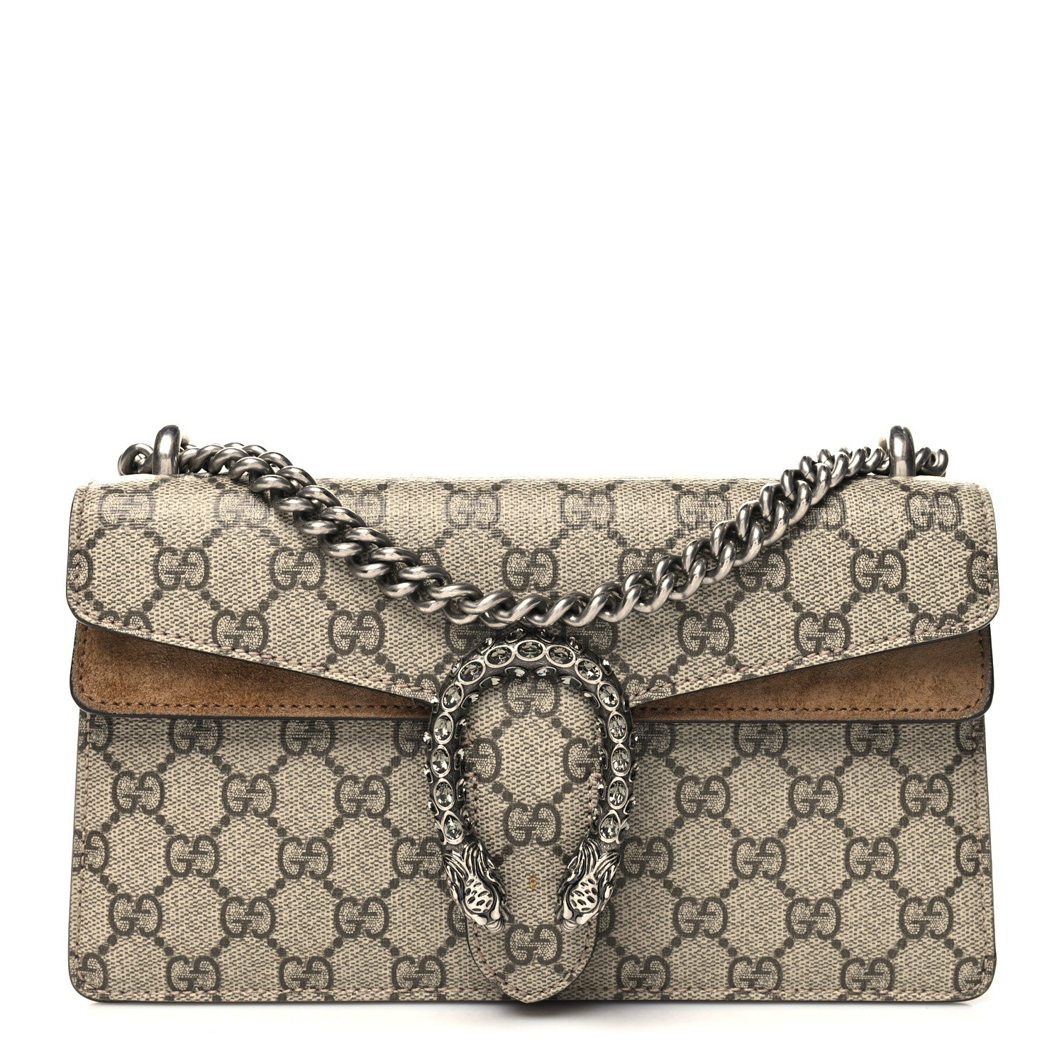 Gucci GG Supreme Monogram Small Dionysus Shoulder Bag Taupe 1 of 11