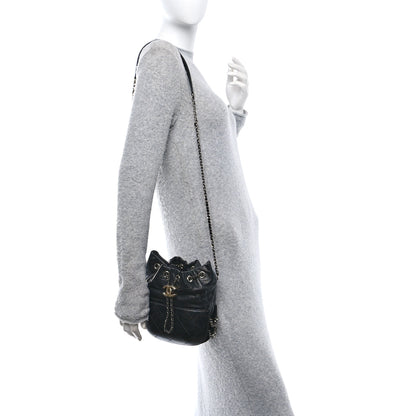 Chanel Calfskin Quilted Small Gabrielle Bucket Black 2 of 10