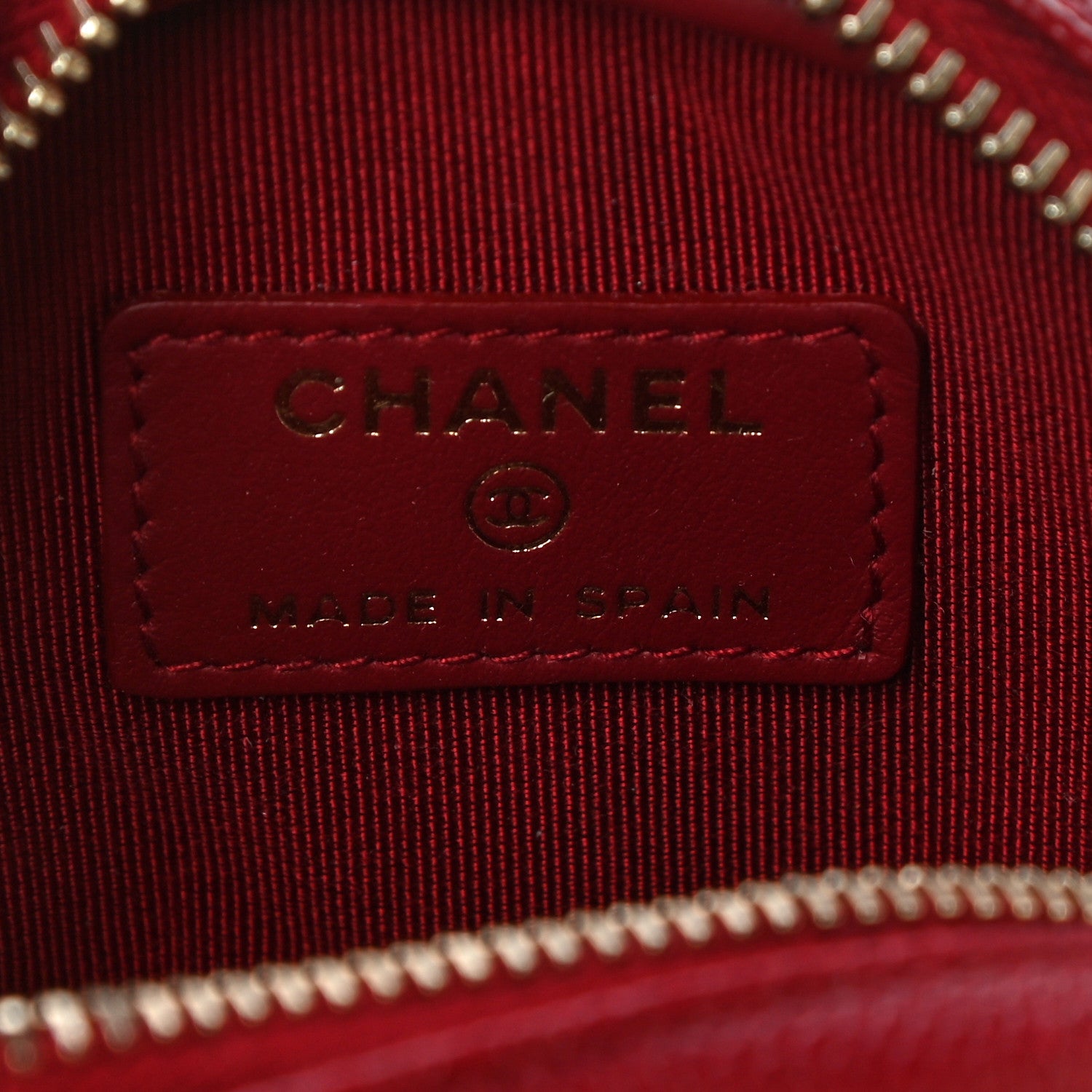 Chanel Caviar Quilted Zip Around Classic Coin Purse Red 6 of 9