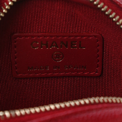 Chanel Caviar Quilted Zip Around Classic Coin Purse Red 6 of 9