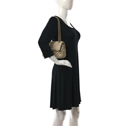 Chanel Metallic Lame Quilted Small Double Flap Gold 2 of 11
