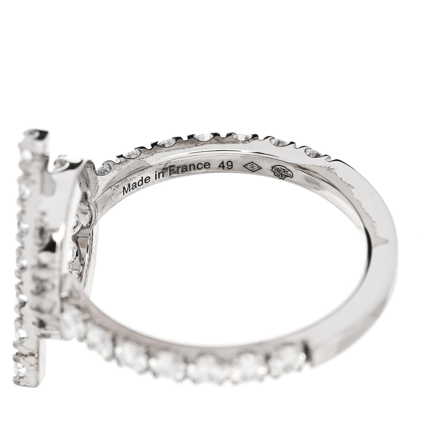 18K White Gold Diamond Finesse Ring 49 4.75