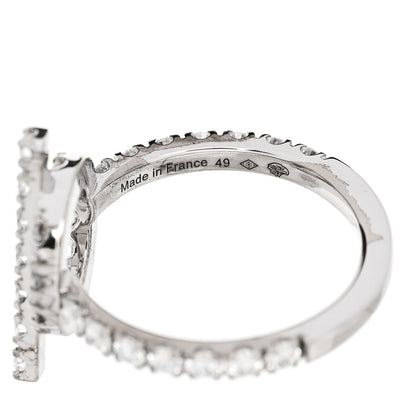 Hermes 18K White Gold Diamond Finesse Ring 49 4.75 6 of 7