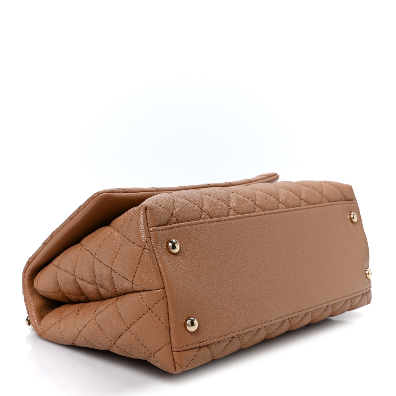 Chanel Caviar Quilted Small Coco Handle Flap Brown 3 of 10