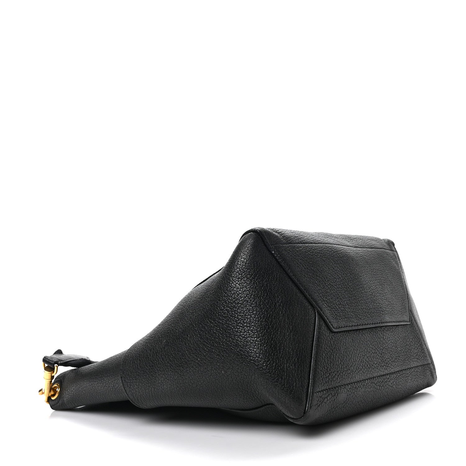 Celine Soft Grained Calfskin Sangle Bucket Bag Black 4 of 7