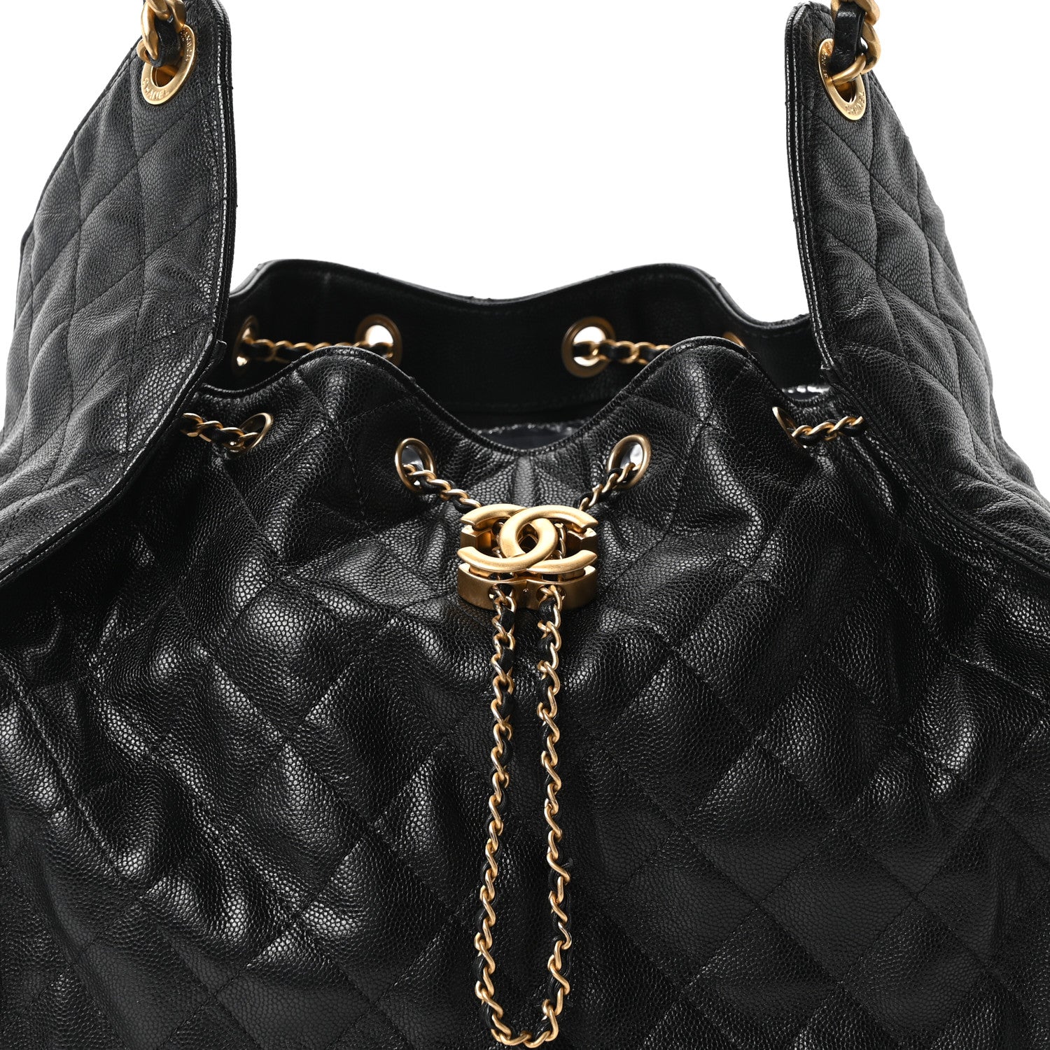 Chanel Caviar Quilted Medium Chanel 25 Handbag Black 9 of 12