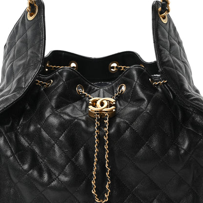 Chanel Caviar Quilted Medium Chanel 25 Handbag Black 9 of 12