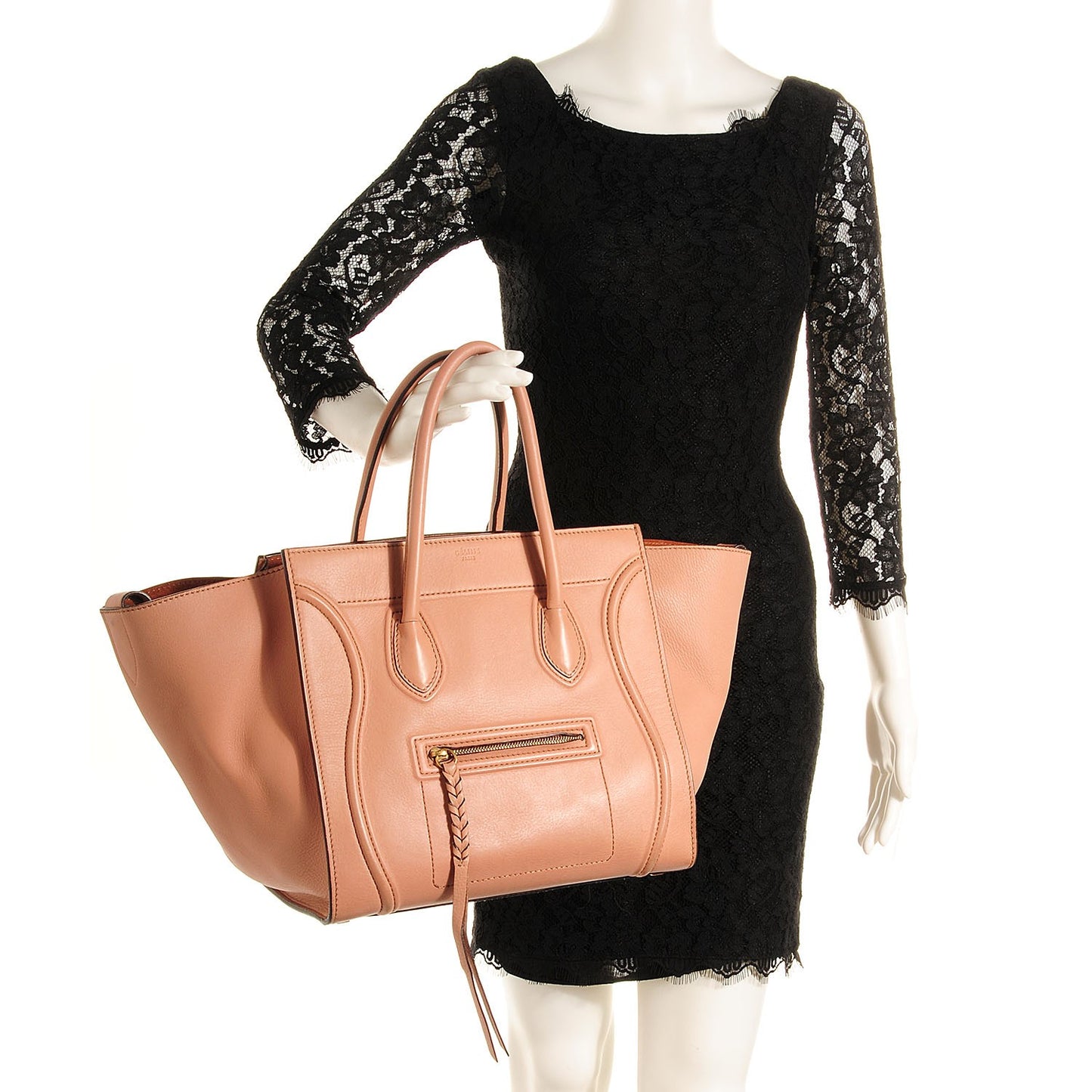 Supple Calfskin Medium Phantom Luggage Flesh