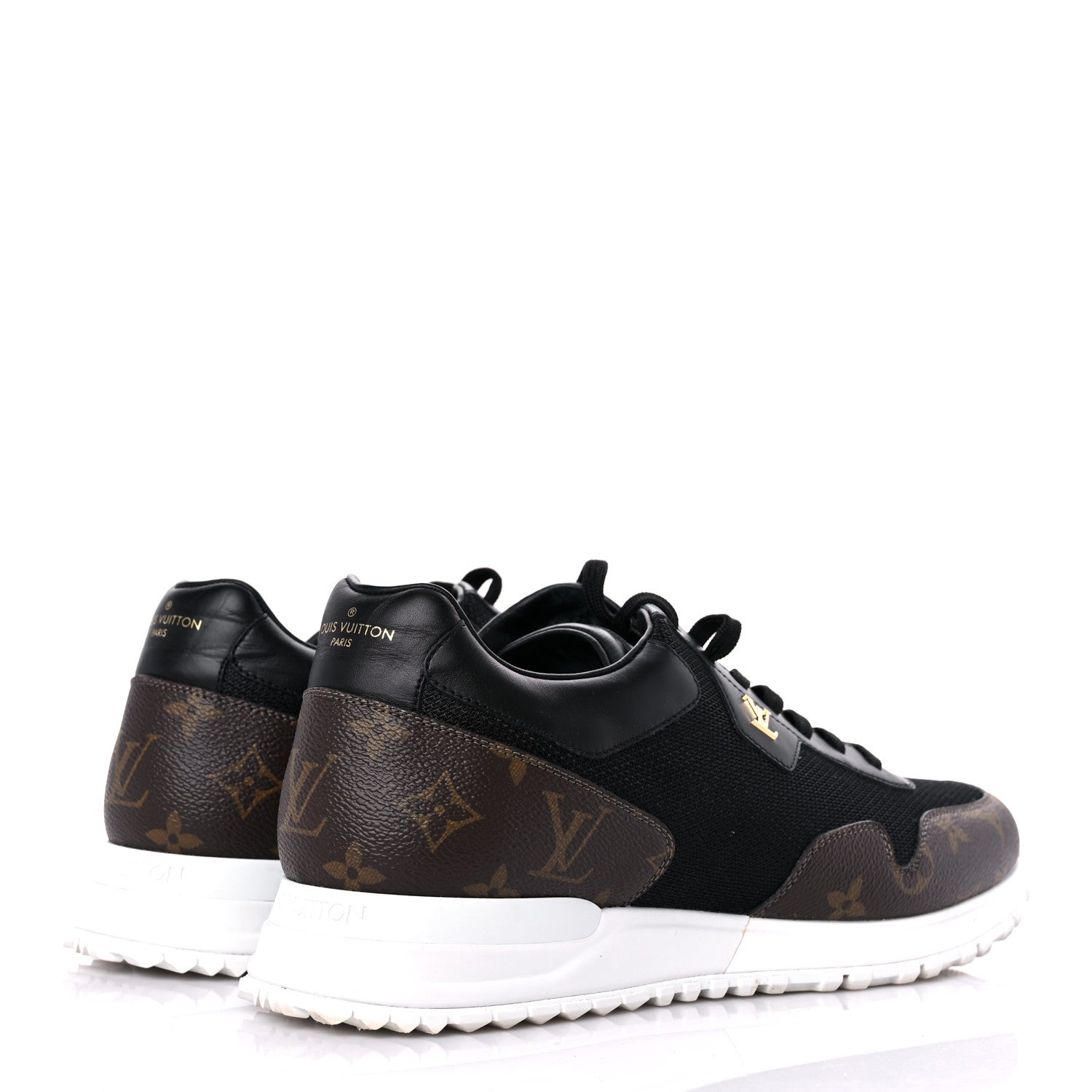 Louis Vuitton Monogram Mens Run Away Sneakers 9 Black 4 of 13