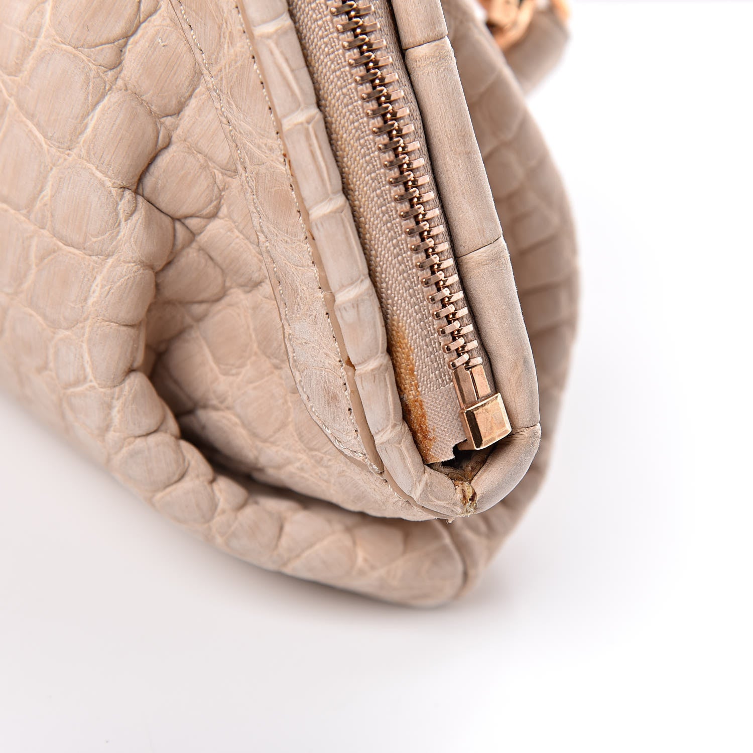 Burberry Nubuck Alligator Small Wilburg Clutch Natural Nude 8 of 12