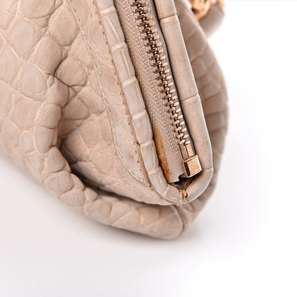 Burberry Nubuck Alligator Small Wilburg Clutch Natural Nude 8 of 12