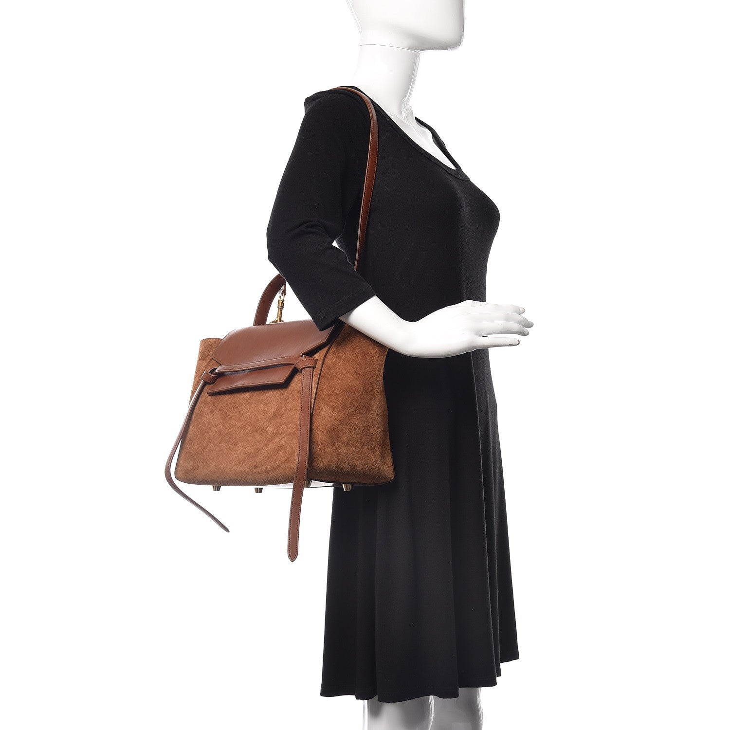 Celine Suede Calfskin Mini Belt Bag Tan 2 of 19
