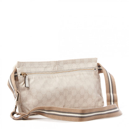 Gucci GG Monogram Web Double Pocket Belt Bag White 2 of 8