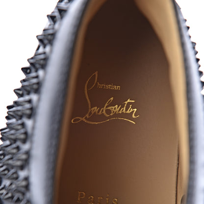 Christian Louboutin Calfskin Mens Louis Spikes Flat Sneakers 45 Black 7 of 11
