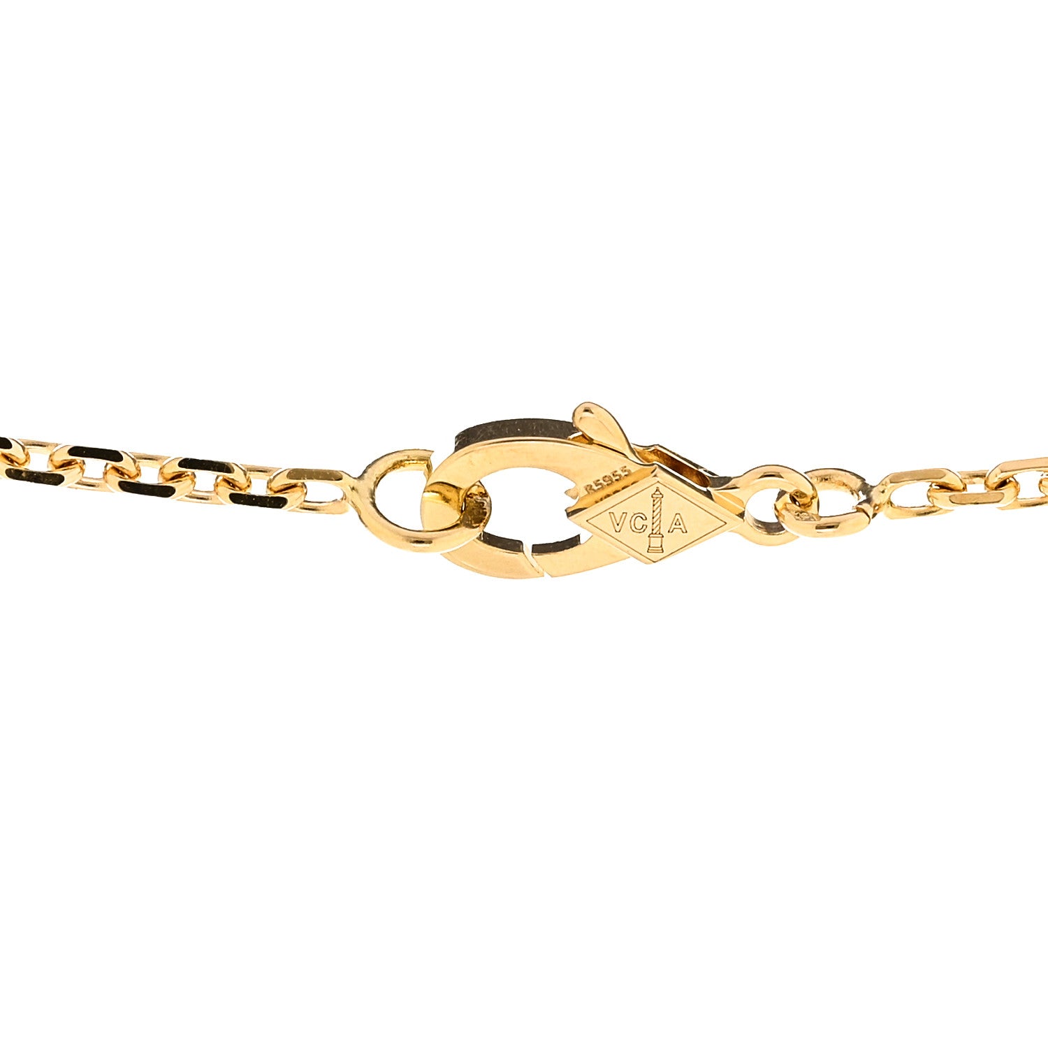 Van Cleef & Arpels 18K Yellow Gold Blue Agate Magic Alhambra Long Necklace 5 of 8