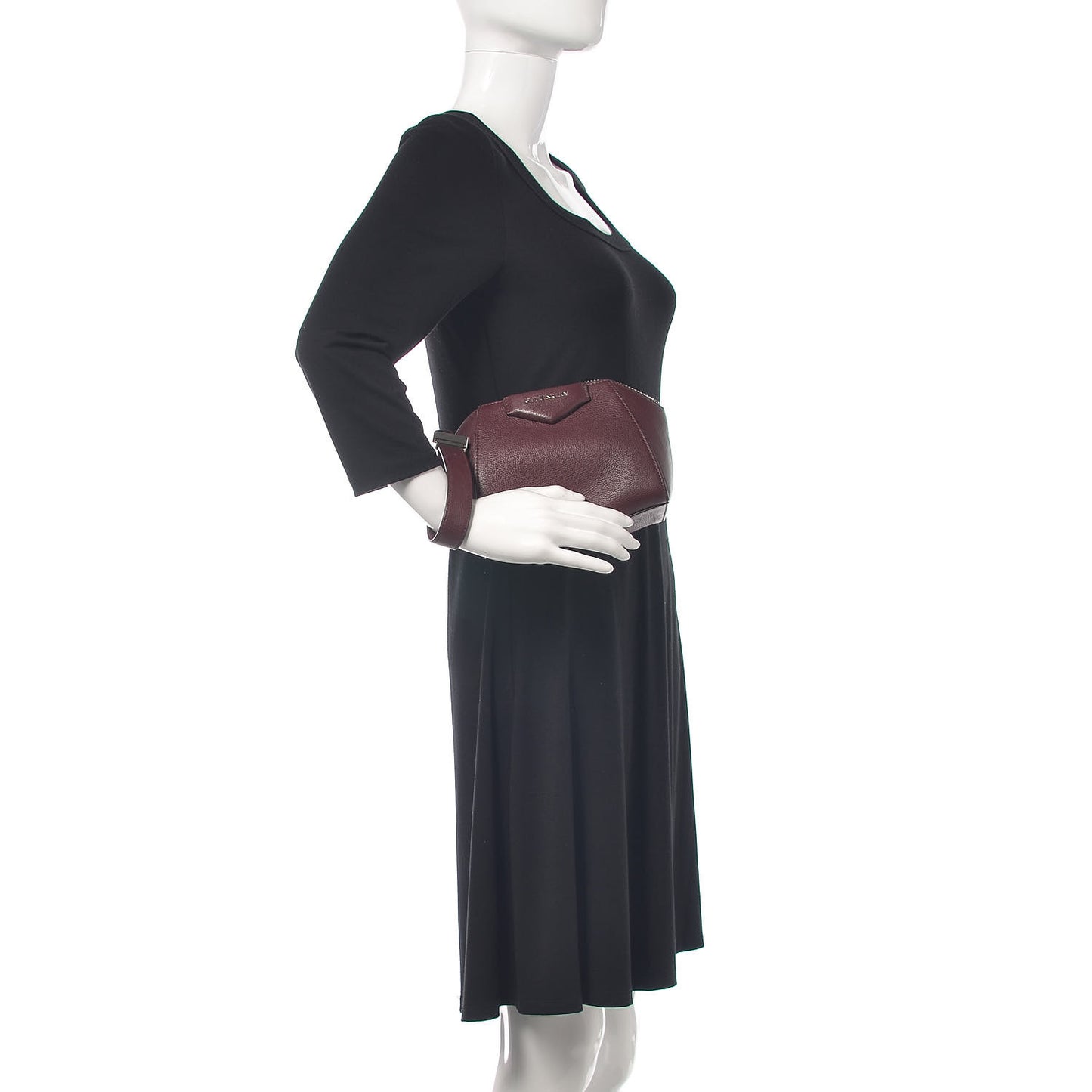 Sugar Goatskin Small Antigona Beauty Wristlet Oxblood