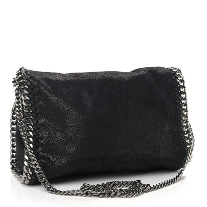 Stella McCartney Shaggy Deer Mini Falabella Fold Over Tote Black 3 of 9