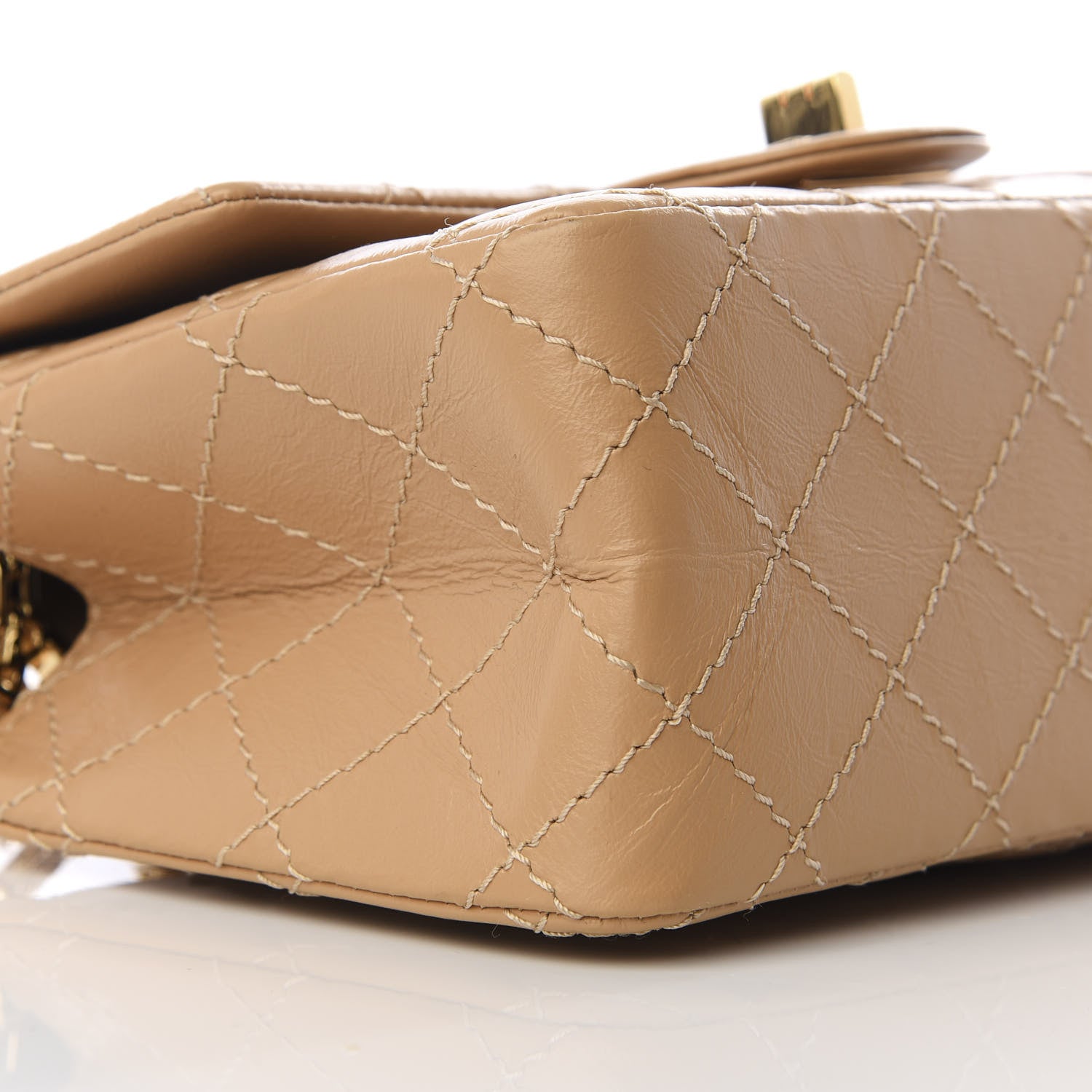 Chanel Aged Calfskin Quilted 2.55 Reissue Mini Flap Beige 5 of 9