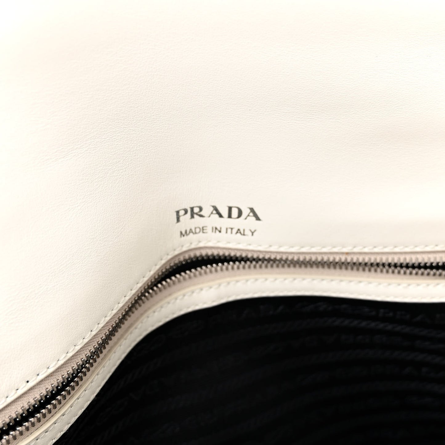 Soft Calfskin Impunture Diagramme Large Chain Flap Shoulder Bag White