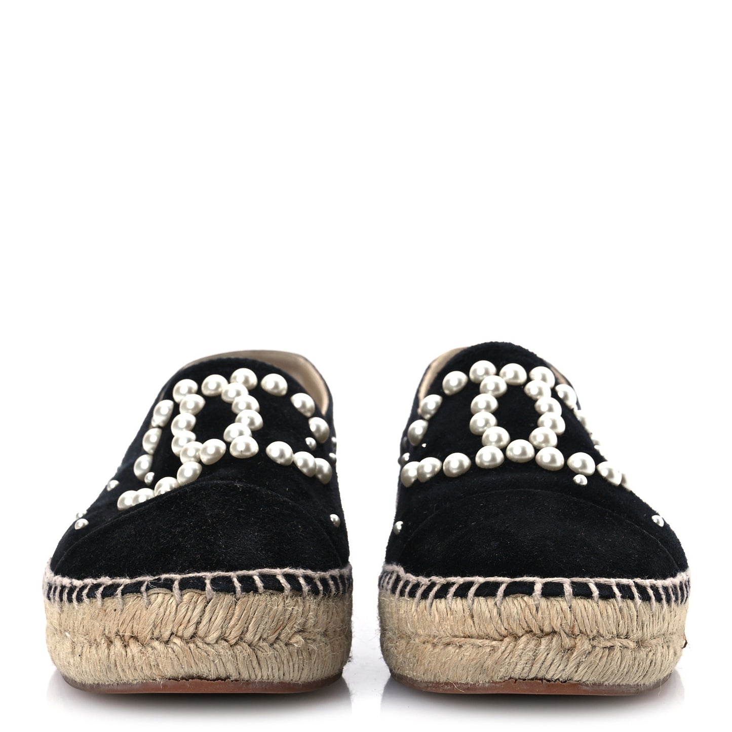Suede Pearl CC Espadrilles 37 Black