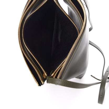 Celine Lambskin Large Trio Crossbody Bag Army Green 5 of 11